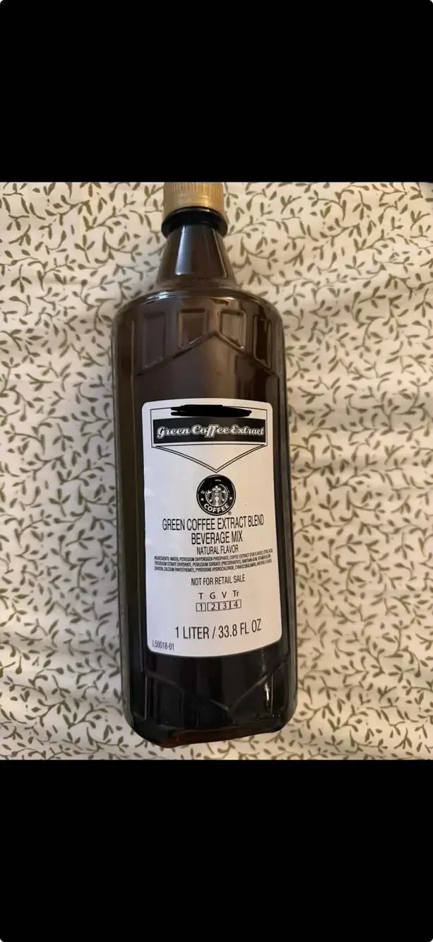 Starbucks Green Coffee Extract Blend Beverage Mix 1 Liter / 33.8 fl oz